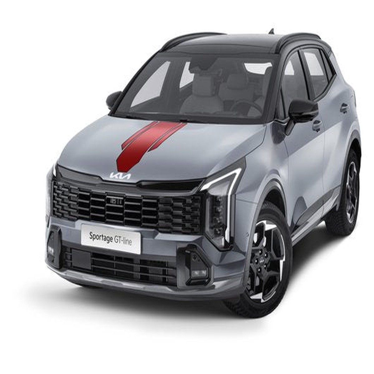 Genuine Kia Sportage Hev Gt-Line Decals, Racing Stripes, Red And Black
