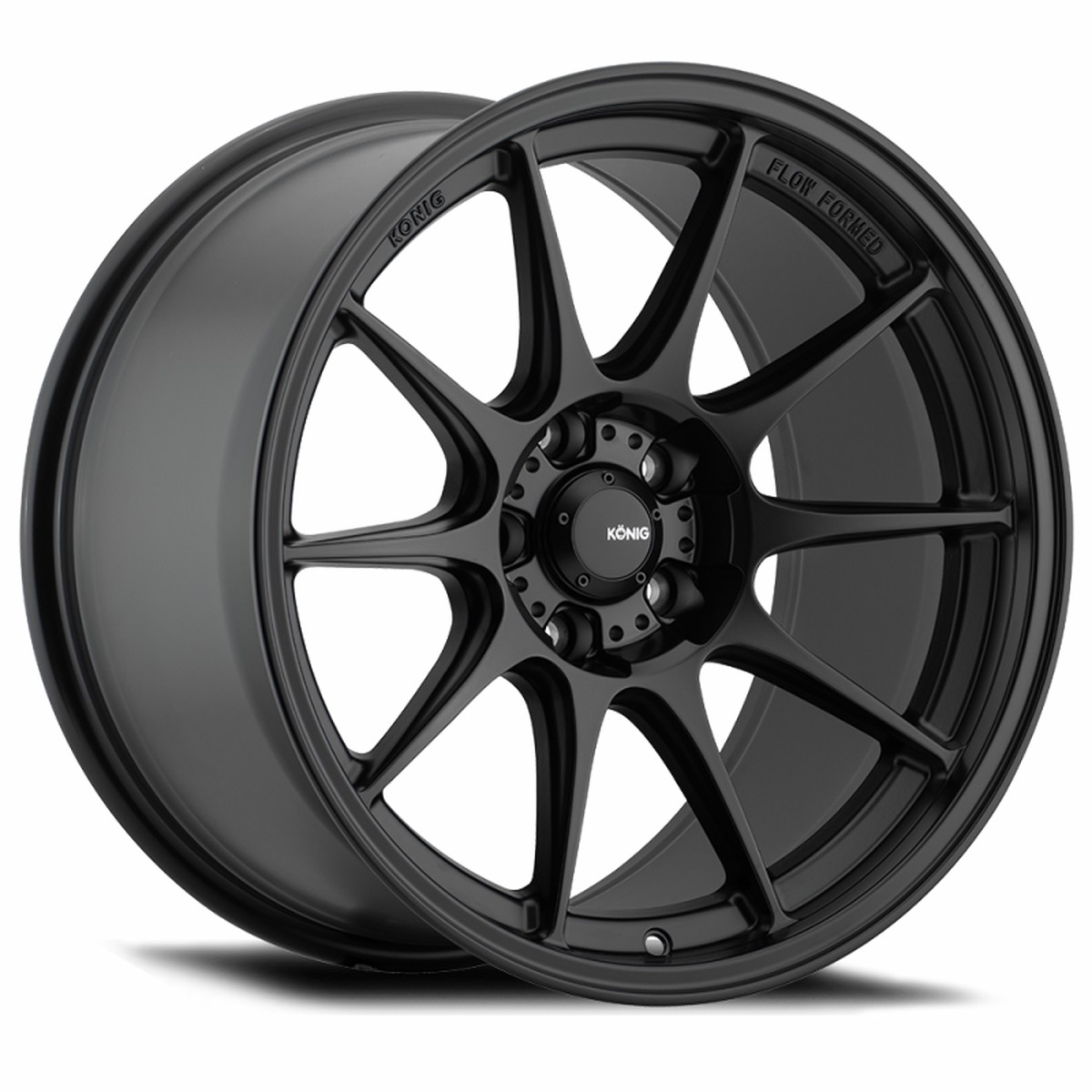 (set of 4) Konig Dekagram Semi-Matte Black | 18x8.5" +32mm | 5x120mm Wheel