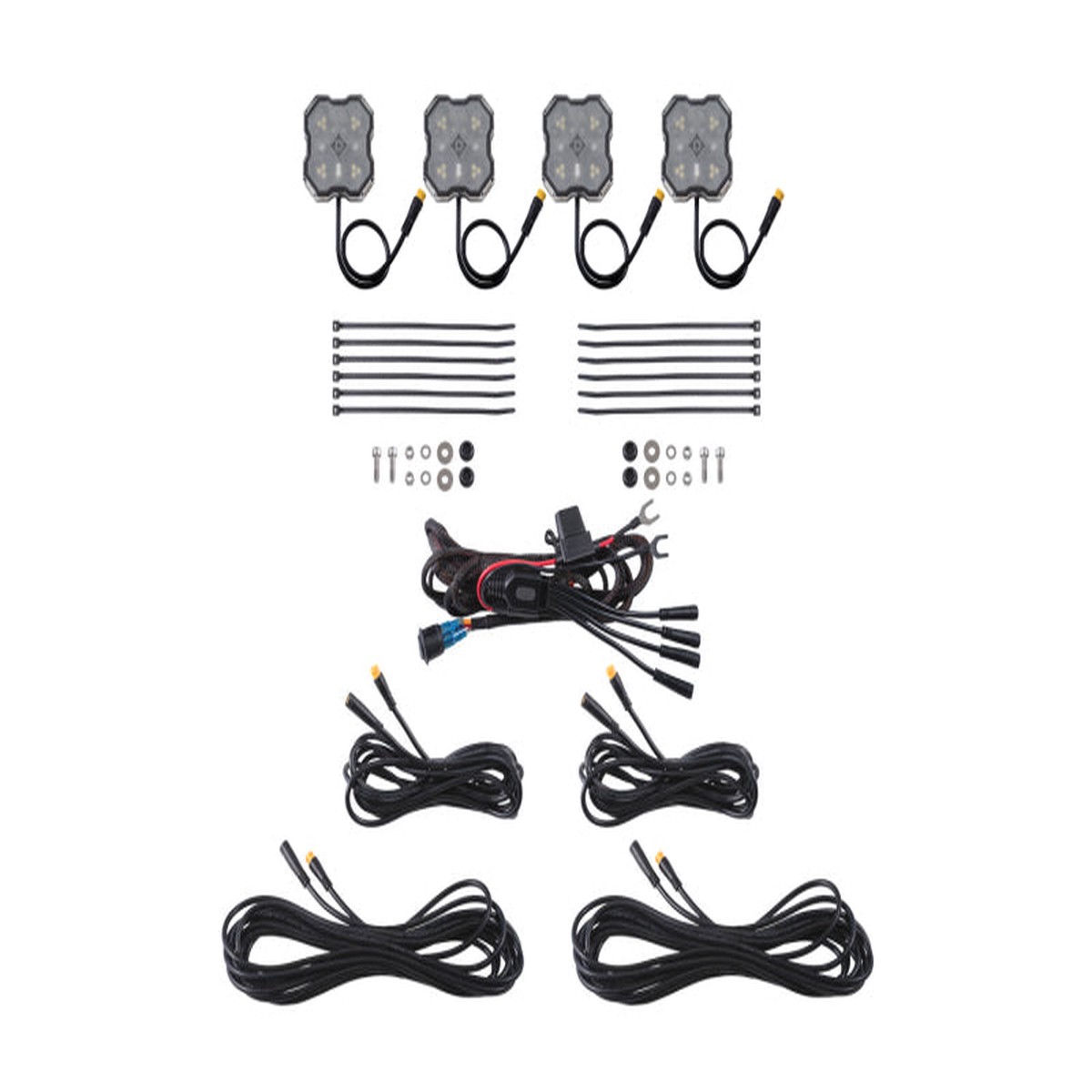 Diode Dynamics Rock Light - Red/White - M8 4-Pack