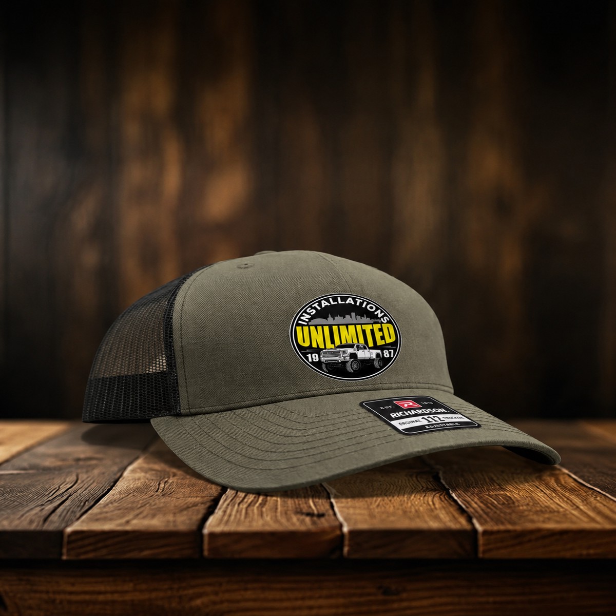 Installations Unlimited Hat 2 (112 Snapback Trucker Cap)