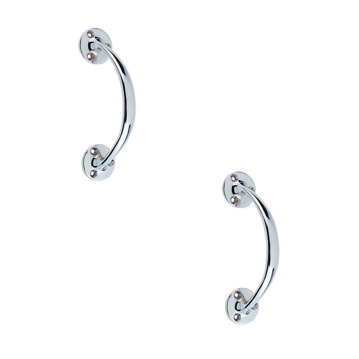 2 PACK Elegant Bow Shape Pull Handle in Polished Chrome - 152mm - Door Handle