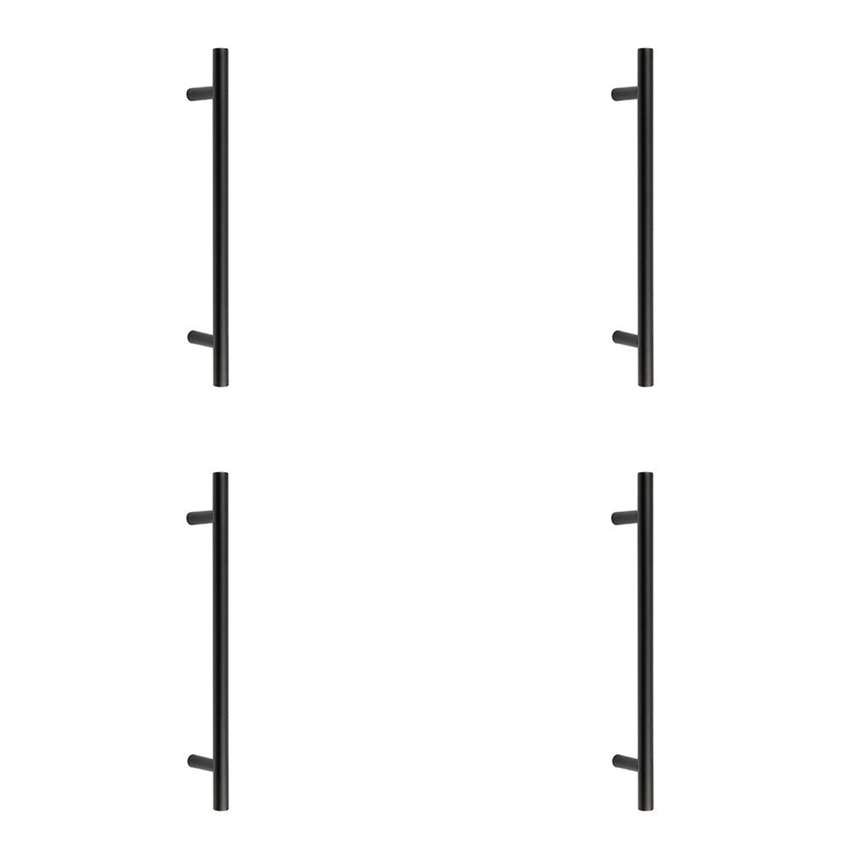4 PACK Durable Black Pull Handle 400x19mm for Easy Grip and Installation - Door Handle
