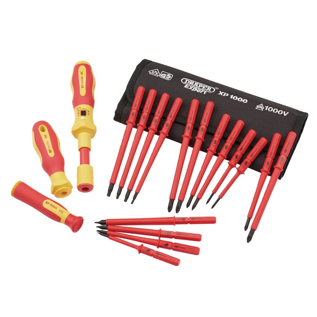 Draper Expert XP1000 VDE Interchangeable Torque Screwdriver Set, 19 Pce