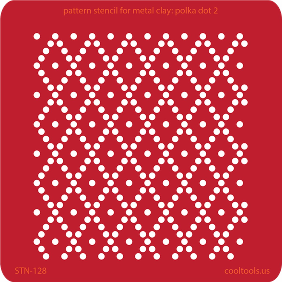 Pattern Stencil for Metal Clay - Polka Dot 2