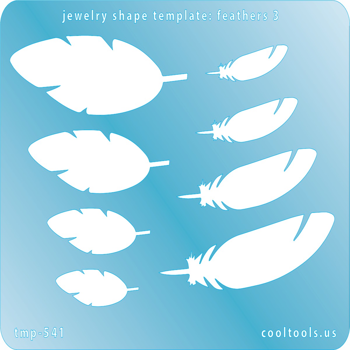 Jewelry Shape Template - Feathers 3