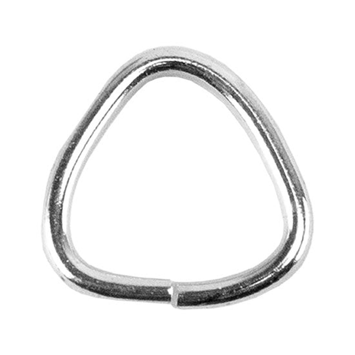 Sterling Silver 4.8mm Triangle Round-Wire Open Jump Ring - Pkg/50