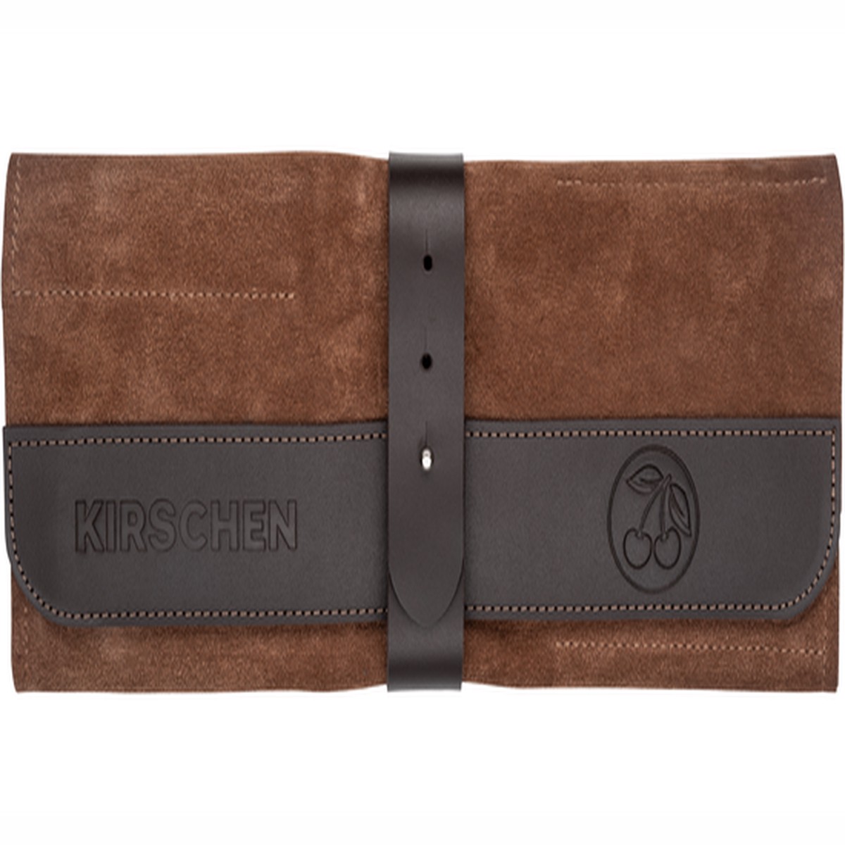 TWO CHERRIES SUEDE LEATHER TOOL ROLL EMPTY (Two Cherries)