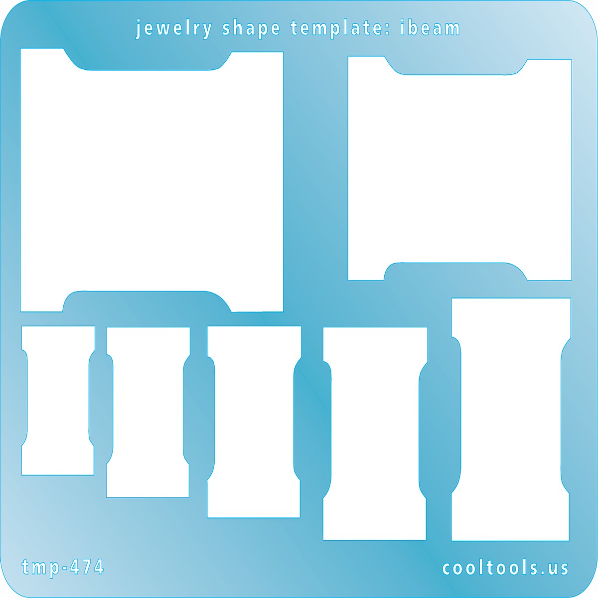 Jewelry Shape Template - I beam