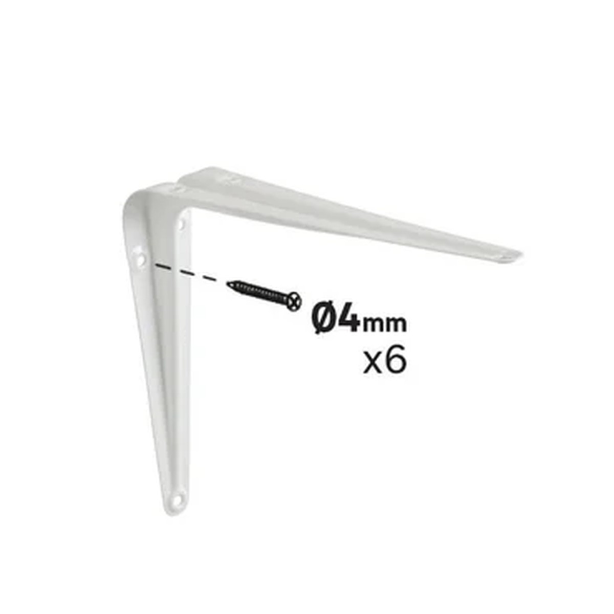 Bracket For Shelves Normo 15X20Cm White